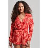 Superdry Dam Jumpsuits & Overaller Superdry Vintage Beach Playsuit Hawaiian Coral