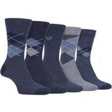 FARAH Underkläder FARAH 6-11 UK, Denim Blue Argyle Pack Mens Classic Patterned Office Cotton Dress Socks