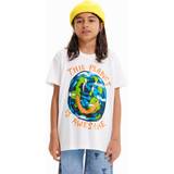 Desigual Barnkläder Desigual Boy's TS_Planet 1000 Blanco Shirt, Vit, år, Vit, År
