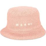 Marni Dam Huvudbonader Marni Pink Embroidered Bucket Hat 00C10 Quarz
