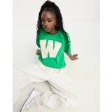 Wrangler Dam Kläder Wrangler – Grön t-shirt girlfriendmodell med ledig passform-Grön/a