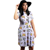 Lila - Spöken Maskeradkläder Cakeworthy Beetlejuice Button Up Women's Dress