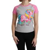 Moschino Dam Överdelar Moschino Gray and pink Cotton T-shirt My Little Pony Top IT46