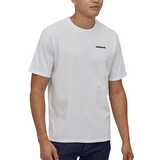 Herr - Polyester T-shirts Patagonia P-6 Logo Responsibili-T-shirt - White