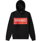 Kenzo Bomull Tröjor Kenzo Box Logo Black Hoodie