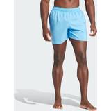 Badshorts - Herr Badbyxor adidas Solid CLX Short-Length Badshorts Blue Burst White