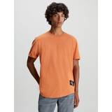 Calvin Klein Herr - Orange T-shirts & Linnen Calvin Klein Cotton Badge T-shirt Orange