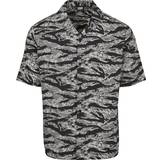 Urban Classics Herrskjorta, fritidsskjorta, mönster, resortskjorta, Hawaii-skjorta, Flerfärgad Stone Camo 01241