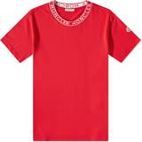 Moncler Röda Överdelar Moncler Red Garment-Washed T-Shirt 477 RED