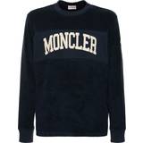 Moncler Blåa - Bomull Tröjor Moncler Logo Detail Cotton Crewneck Sweatshirt