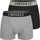 Lonsdale Kalsonger Lonsdale boxershorts doppelpack oxfordshire Grau/Schwarz