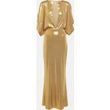 Guld - Långa klänningar Norma Kamali Obie metallic jersey dress gold