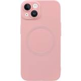 Mobiltillbehör MAULUND iPhone 13 Silikon Skal med Kameraskydd MagSafe-Kompatibel Rosa