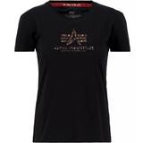 Alpha Industries Dam Överdelar Alpha Industries New Basic T T-shirt för damer Black