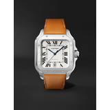 Cartier Klockor Cartier Santos 39.8mm Interchangeable and Leather Watch, Ref. No. CRWSSA0018 Men Silver