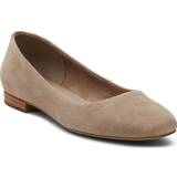 Bruna Ballerinaskor Toms Women's Briella Taupe Suede Flat Shoes Brown/Natural