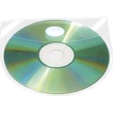 Q-CONNECT Optisk lagring Q-CONNECT 10x cd-hülle tasche mit klappe zum einkleben für 1 cd selbstkleben kf27032 Transparent 8 mm