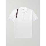 Alexander McQueen Dam Kläder Alexander McQueen Harness-Detailed Cotton-Piqué Polo Shirt Men White