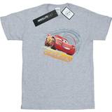Pixars Bilar Barnkläder Cars Lightning McQueen Cotton T-Shirt Grey