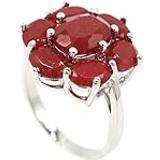 Grön smaragd äkta röd rubin 925 sterling silver ring för kvinnor mode fina smycken dagligt slitage