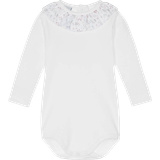 Babidu Baby Girl's Cotton Jersey Bodysuit - White