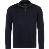 Barbour Herr - Stickad tröjor Barbour Cotton Half Zip Sweater - Navy