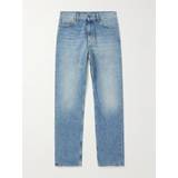 Gucci Bomull Byxor & Shorts Gucci Straight-leg jeans blue