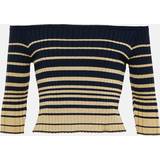 Valentino Dam Överdelar Valentino Off-shoulder knit crop top multicoloured