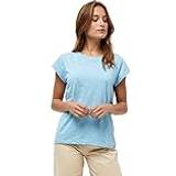Minus Dam T-shirts & Linnen Minus Leti T-shirt för kvinnor, 5015 Pasific Blue