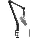 IXTECH Boom Arm Mic Stand with Extension Tube Upgraded Microphone Arm for Shure SM7B MV7 Blue Yeti Sturdy Stainless Steel Mic Arm Desk Stand Foldable Scissor Arm Microphone Mount for Podcast Gaming