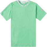 Moncler Gröna Överdelar Moncler Green Garment-Washed T-Shirt 83C GREEN