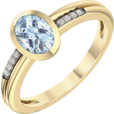 Støvring Design Dust Ring - Gold/Topaz/Diamond