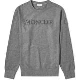 Moncler Herr Tröjor Moncler Flannel Logo Sweatshirt - Grey