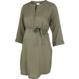 Tål strykning Graviditet & Amning Mamalicious Maternity Tunic Brown/Dusty Olive (20010957)