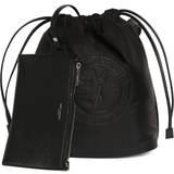 Svarta Bucketväskor Saint Laurent Rive Gauche Laced Leather Bucket Bag