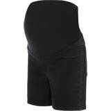 Gravidshorts Gravid- & Amningskläder Mamalicious Maternity Shorts Black/Black Denim (20015438)