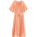 H&M Orange Klänningar H&M Pleated Dress - Apricot