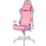 Rosa Gamingstolar Deltaco LED Gaming Stuhl mit RGB Beleuchtung pink