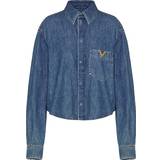 Valentino Parkasar Kläder Valentino Blue Hardware Shirt 558 Blue Deni IT