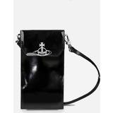 Lack Handväskor Vivienne Westwood Patent Leather Crossbody Phone Bag Black