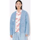 Kenzo Herr - Jeansjackor Kenzo By Verdy' Embroidered Kimono Stone Bleached Blue Denim Mens