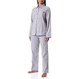 Flanell Pyjamasar Hugo BOSS Dam Flanella pyjamas-set, Öppen Pink690
