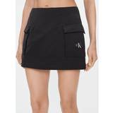 3XL Kjolar Calvin Klein Padded Nylon Cargo Mini Skirt Black
