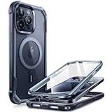 I-Blason Apple iPhone 15 Pro Bumperskal i-Blason Fodral [Ares Mag] för iPhone 15 Pro med Skärmskydd, [MagSafe Kompatibel] Stötsäkert Styvt Skyddsfodral för Hela Kroppen, Genomskinligt och Tunt Marinblå