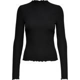 Only T-shirts & Linnen Only Emma Rib Top - Black
