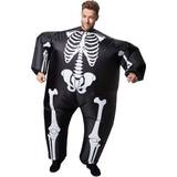 Skelett - Uppblåsbara dräkter Dräkter & Kläder tectake Inflatable Skeleton Costume Black/White