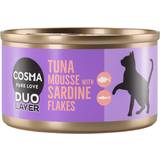 Cosma Katter - Våtfoder Husdjur Cosma Duo Layer Tuna Mousse with Sardine Pieces 6x70g