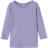Modal Barnkläder Name It Basic Top with Long Sleeves - Heirloom Lilac (13198042)