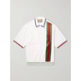Gucci Vita Kläder Gucci Gg Sponge Polo Shirt W/ Web Detail