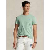 Polo Ralph Lauren Herr T-shirts & Linnen Polo Ralph Lauren Mens Celadon Brand-embroidered Short-sleeve Cotton-jersey T-shirt